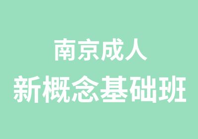 南京成人新概念基础班