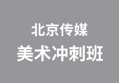 北京传媒美术冲刺班