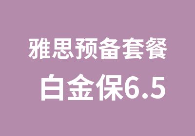 雅思预备套餐白金保6.5分班