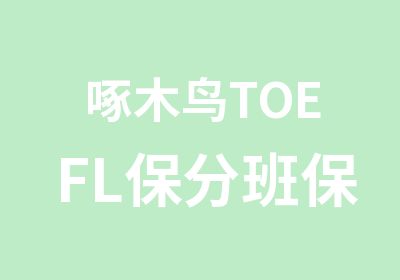 啄木鸟TOEFL保分班保100分