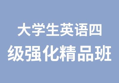 大学生英语四级强化精品班