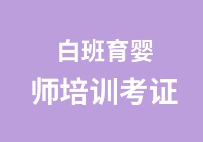 白班育婴师培训考证