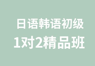 日语韩语初级1对2精品班