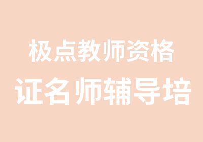 极点教师资格证辅导培训