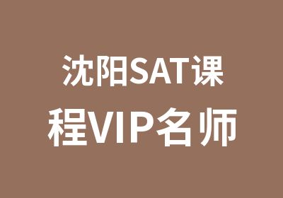沈阳SAT课程VIP团队授课