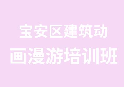 宝安区建筑动画漫游培训班