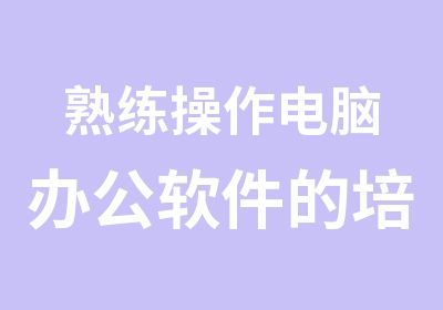 熟练操作电脑办公软件的培训爱因森为你服