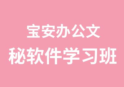 宝安办公文秘软件学习班