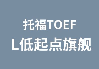 托福TOEFL低起点旗舰全程VIP（冲100分）