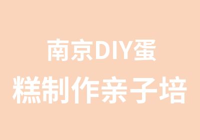 南京DIY蛋糕制作亲子培训班