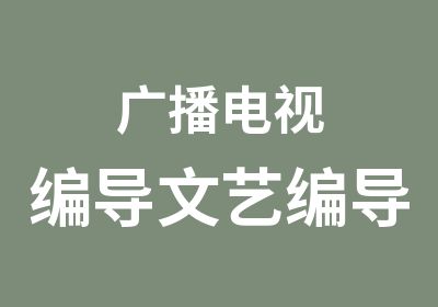 广播电视编导文艺编导