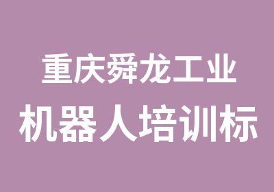 重庆舜龙工业机器人培训标准课程