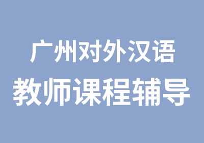 广州对外汉语教师课程辅导