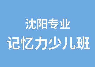 沈阳专业记忆力少儿班