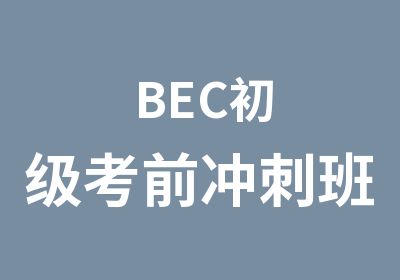 BEC初级考前冲刺班