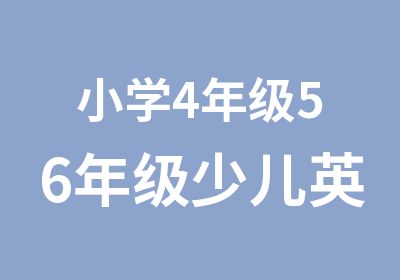 小学4年级56年级少儿英语