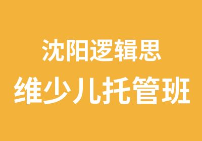 沈阳逻辑思维少儿托管班