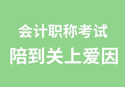 会计职称考试陪到关上爱因森学校