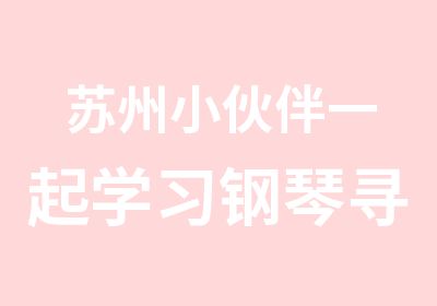 苏州小伙伴一起学习钢琴寻钢琴老师