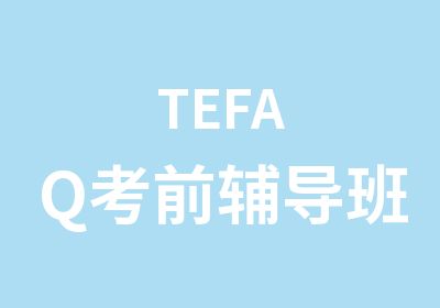 TEFAQ考前辅导班