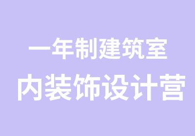 一年制建筑室内装饰设计营销培训课程