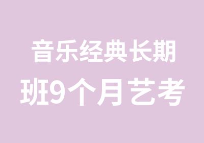 音乐经典长期班9个月艺考培训班