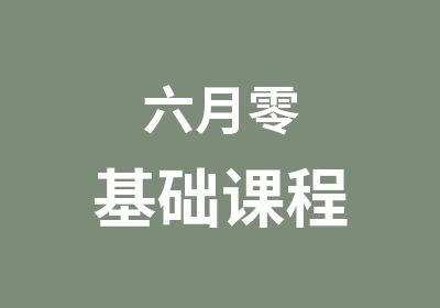 六月零基础课程