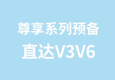 尊享系列预备直达V3V6班