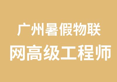 广州暑假物联网工程师培训辅导