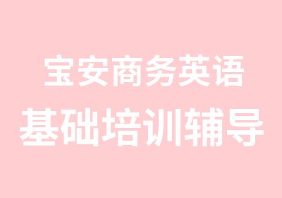 宝安商务英语基础培训辅导提升班