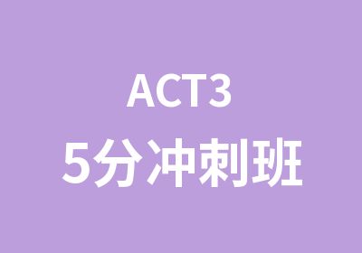 ACT35分冲刺班