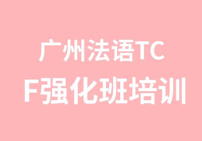 广州法语TCF强化班培训中心