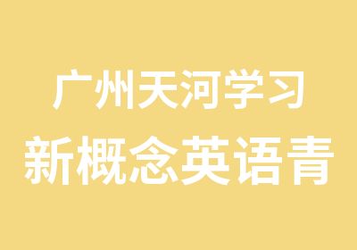 广州天河学习新概念英语青少年班