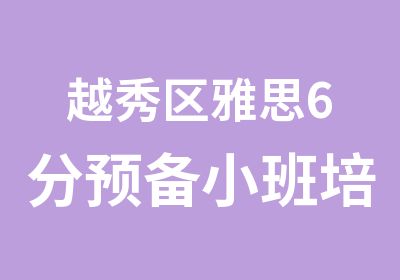 越秀区雅思6分预备小班培训辅导