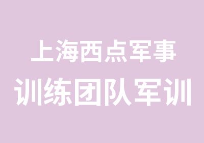 上海西点军事训练团队军训是一家战略导向型