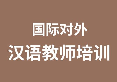 国际对外汉语教师培训