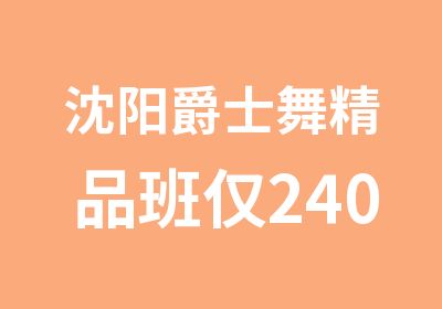 沈阳爵士舞精品班仅240元