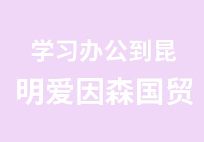 学习办公到昆明爱因森国贸分校电脑办