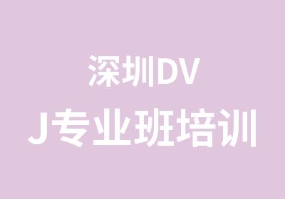 深圳DVJ专业班培训