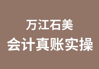 万江石美会计真账实操