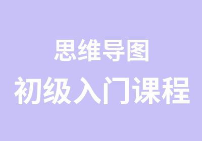 思维导图初级入门课程