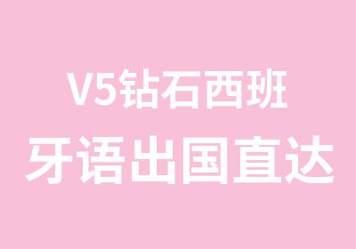 V5钻石西班牙语出国直达课程