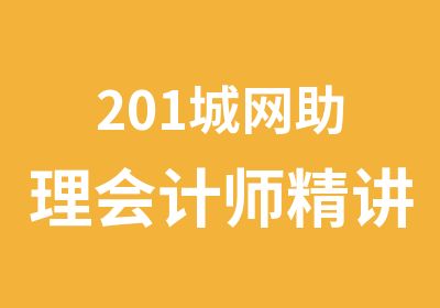 201城网助理会计师精讲班