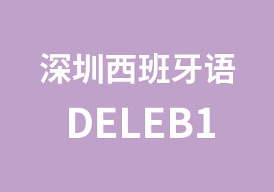 深圳西班牙语DELEB1考前强化辅导班