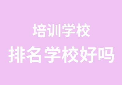 培训学校学校好吗