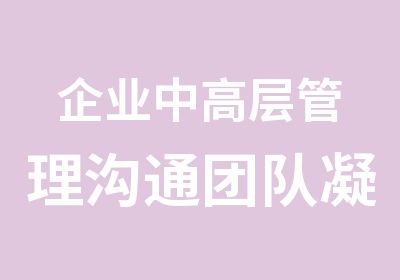 企业中高层管理沟通团队凝聚力企业内