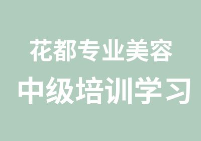 花都专业美容中级培训学习班