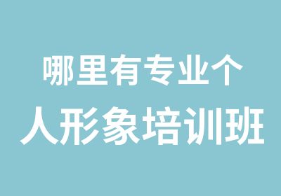 哪里有专业个人形象培训班私人形象礼仪管