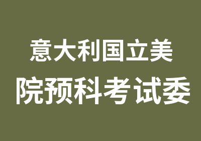 意大利国立美院预科考试委员会来华校考通知