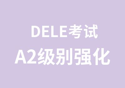 DELE考试A2强化课程